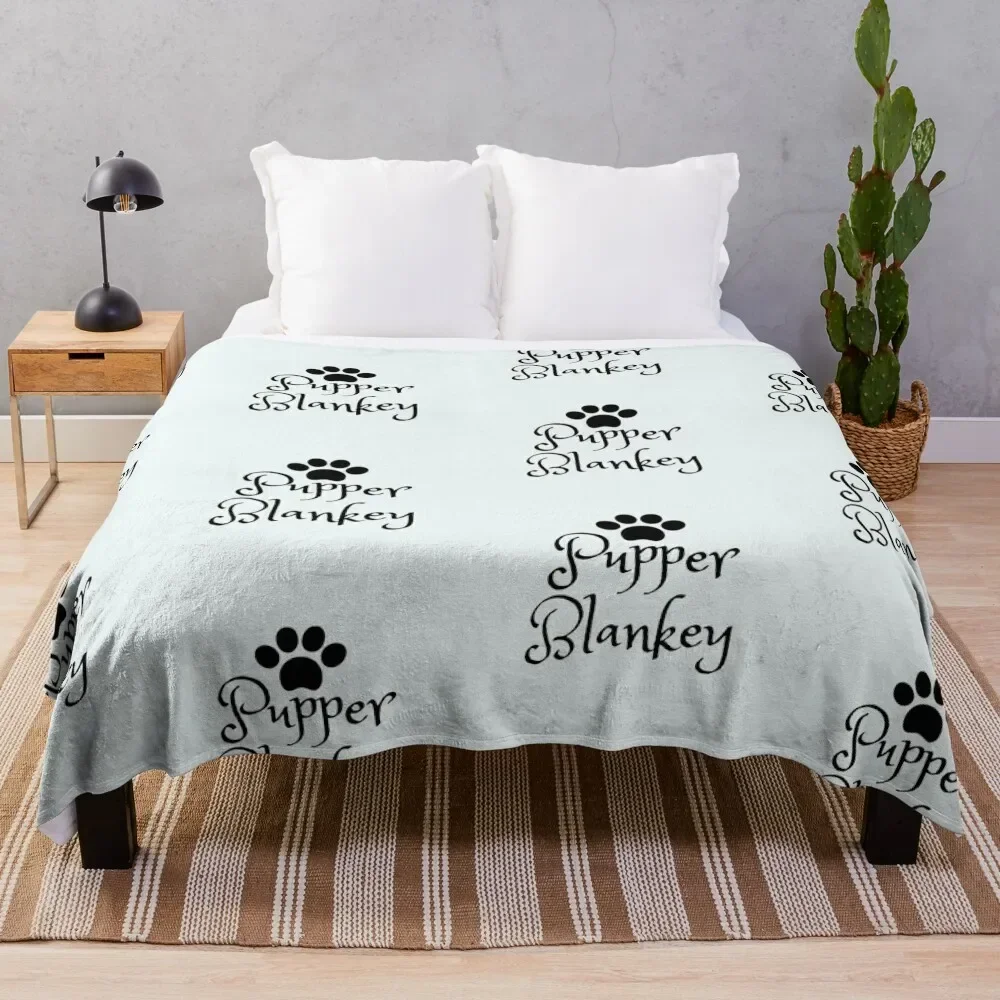 Pupper Blankey Throw Blanket Nap Flannel Decorative Throw Soft Beds Blankets