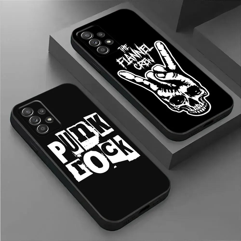 For Samsung Galaxy A55 Case A54 A52S A53 5G A51 A34 A35 A33 A32 A50 A72 A71 A30 A7 A9 2018 Cases Soft Cover Cool Punk Bands Rock