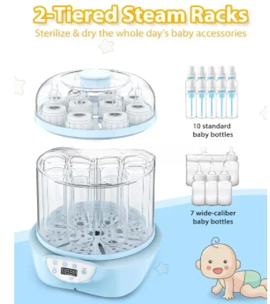 Big Capacity Bottle Sterilizer Milk Warm Bottle And Dryer With LCD Control