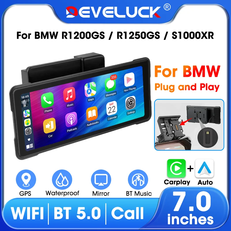 

Motorcycles Carplay Android Auto for BMW R1200GS ADV/R1250GS ADV/S1000XR Digital Moto Dashboard GPS for Motorcycle Accessories