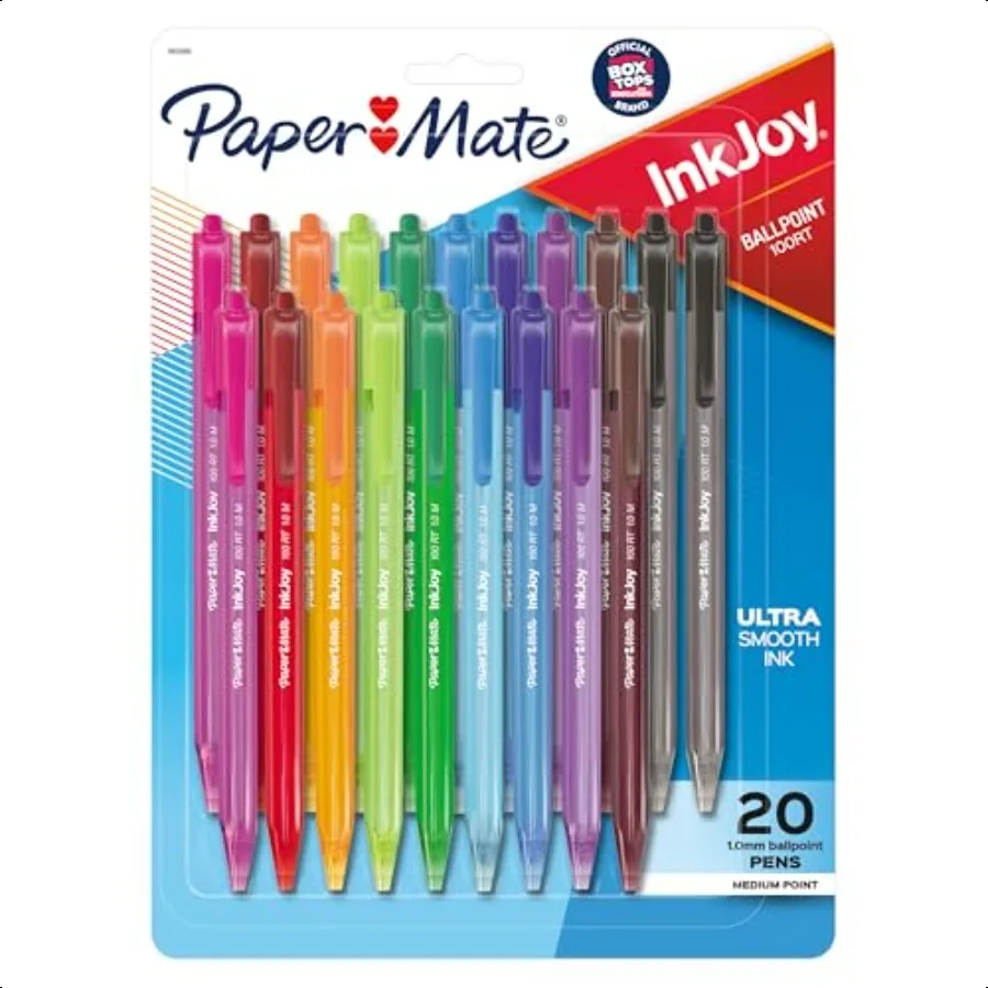 

InkJoy 100RT Retractable Ballpoint Pens Medium Point 1.0mm Assorted 20 Count