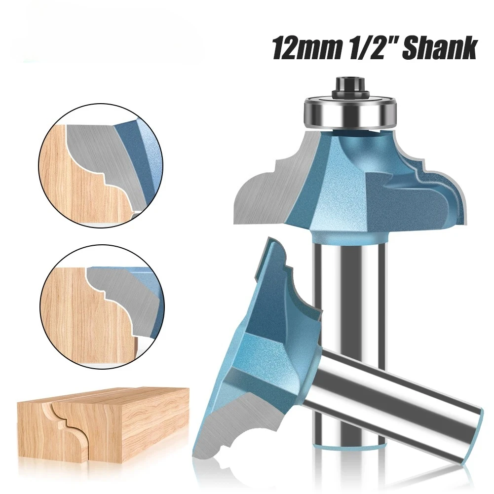 

2pcs 12mm 1/2in Shank Classical Roman Ogee Bit Edging and Molding Router Bit Line Knife Cabinet Table Woodworking Tools