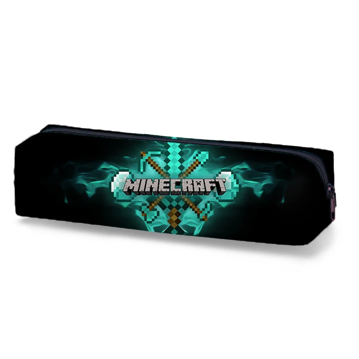 1PCS Minecrafte Pencil Bag Cartoon Creative Double-layer Pencil Case for Students School Large Capacity Bag Toy view 5