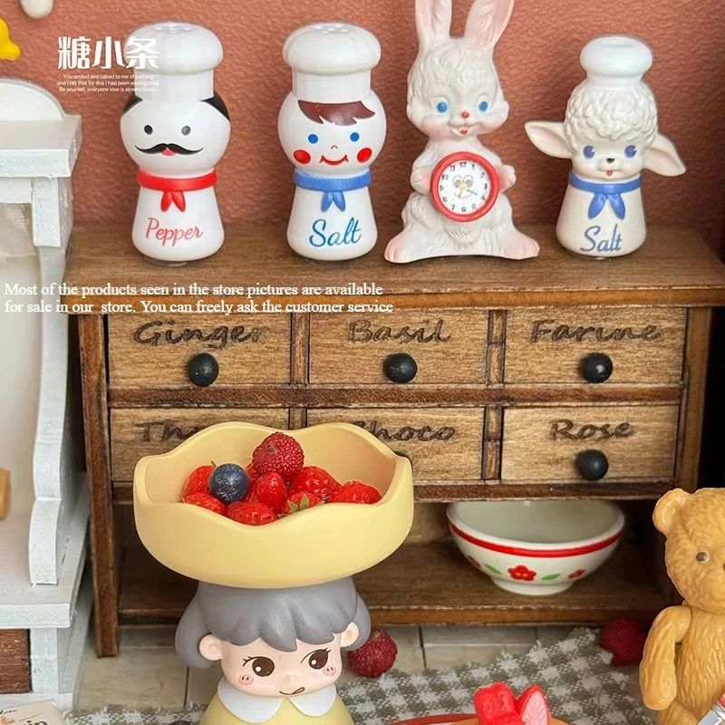 1/6  Animal-shaped Seasoning Bottle Hand-Painted Mini Kitchenware Opening Panda Utensils Model  Interactive Kitchen Accessories