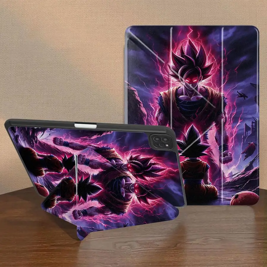 

Чехол для планшета с изображением Драгонболл для iPad Mini 6, 7, Pro 11, 10, 9, 8, 7 поколений, 12.9 дюймов Pro 2025, Air 4, 5, M3, M2, 1, 2, M4, 11 дюймов с держателем