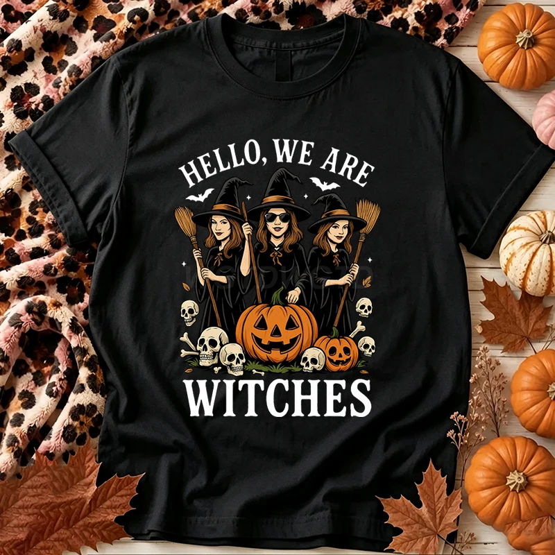 Some Days You Just Have To Put on The Hat T Shirt Witch Hat Bat Retro Halloween Graphic Tee Women Short Sleeve Halloween Top