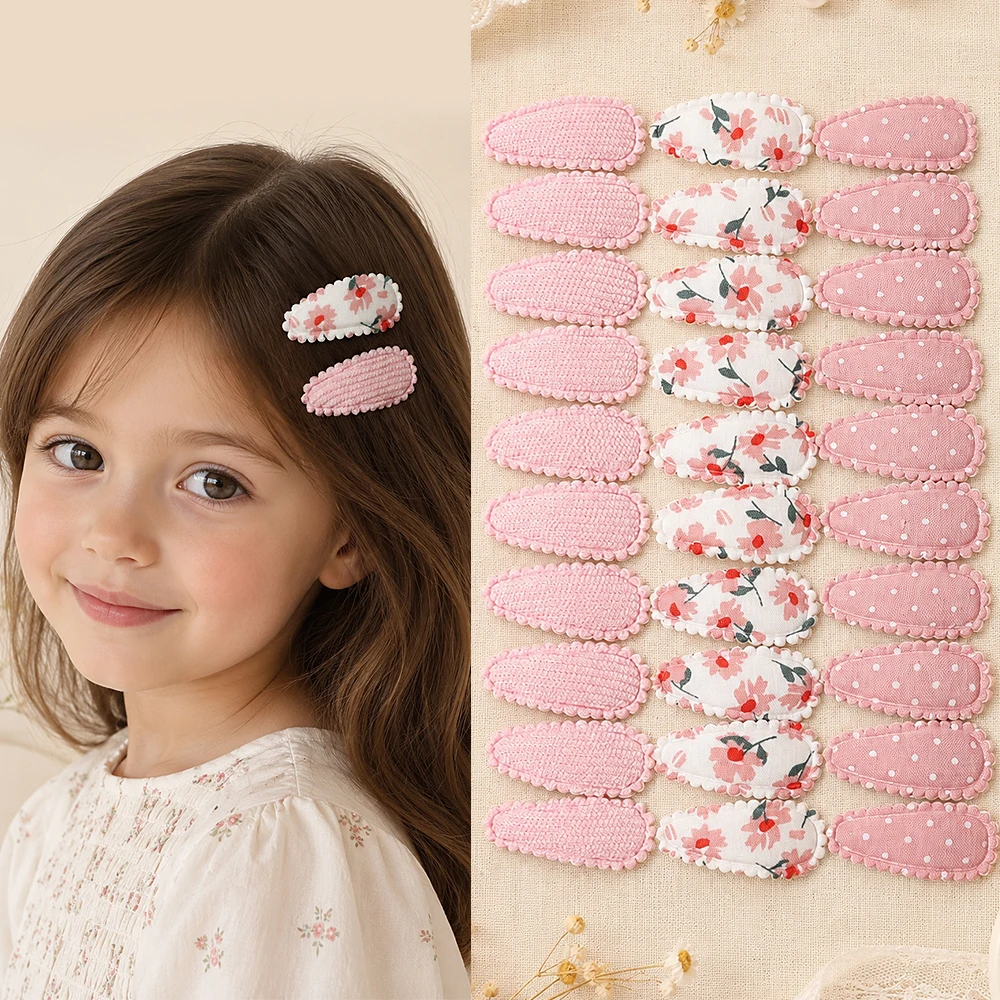 10PCS Mini Fabric Water Drop BB Clip for Children  Female Babies Daily Party Decoration Hair Clips Girl Hair Accessories Gifts