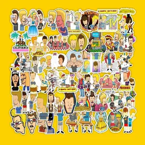 50pcs Kartun Beavis dan Pantat Kepala Stiker Koper Cangkir Air Stationery Ponsel Laptop Kulkas Dekorasi DIY Stiker 10 penjualan terbaik beavis dan butthead figure - №