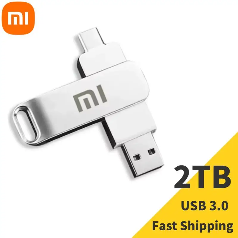 Chiavetta USB 3.0 originale Xiaomi da 2 TB Trasferimento ad alta velocità Pendrive impermeabile in metallo Tipo-c Interfaccia Pen Drive Flash U Disco