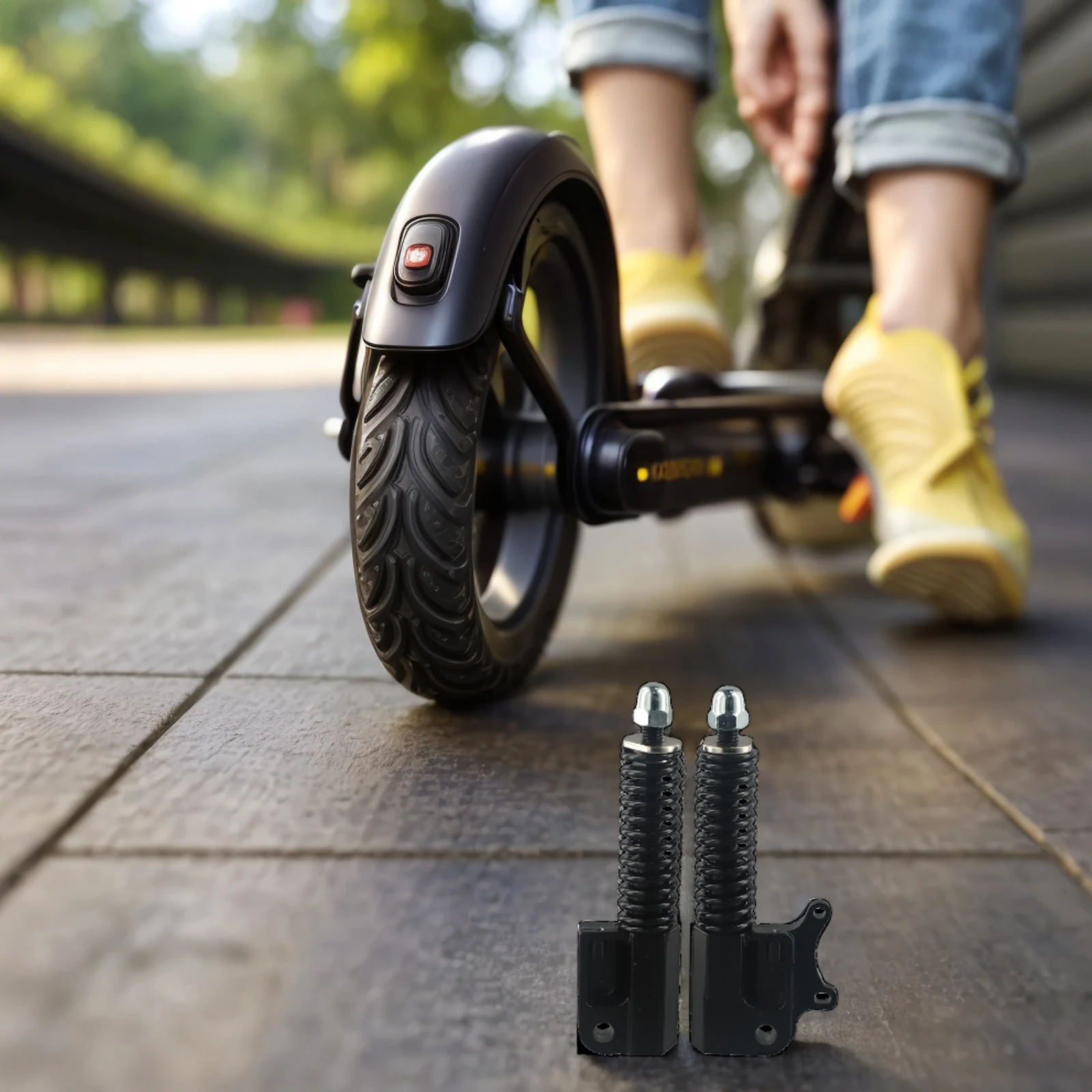 

Rear Suspension System Black silver Invisible Rear Wheel Shock Absorber Hidden Rear Shock Absorber Improved Comfort