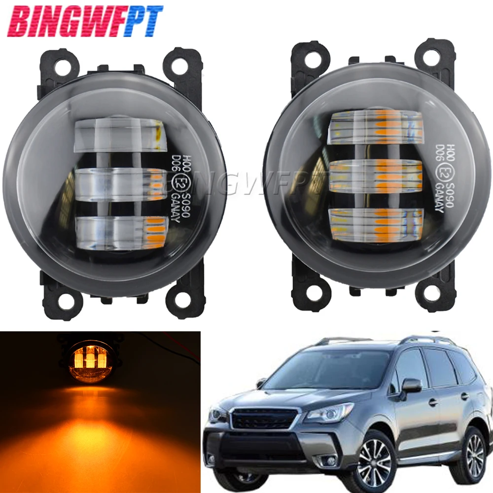 NEW For Subaru Forester 2013 2014 2015 2016 2017 2018 Fog Lamp Car LED Fog Light DRL Daytime Running FogLights H11 12V Fog Lamps