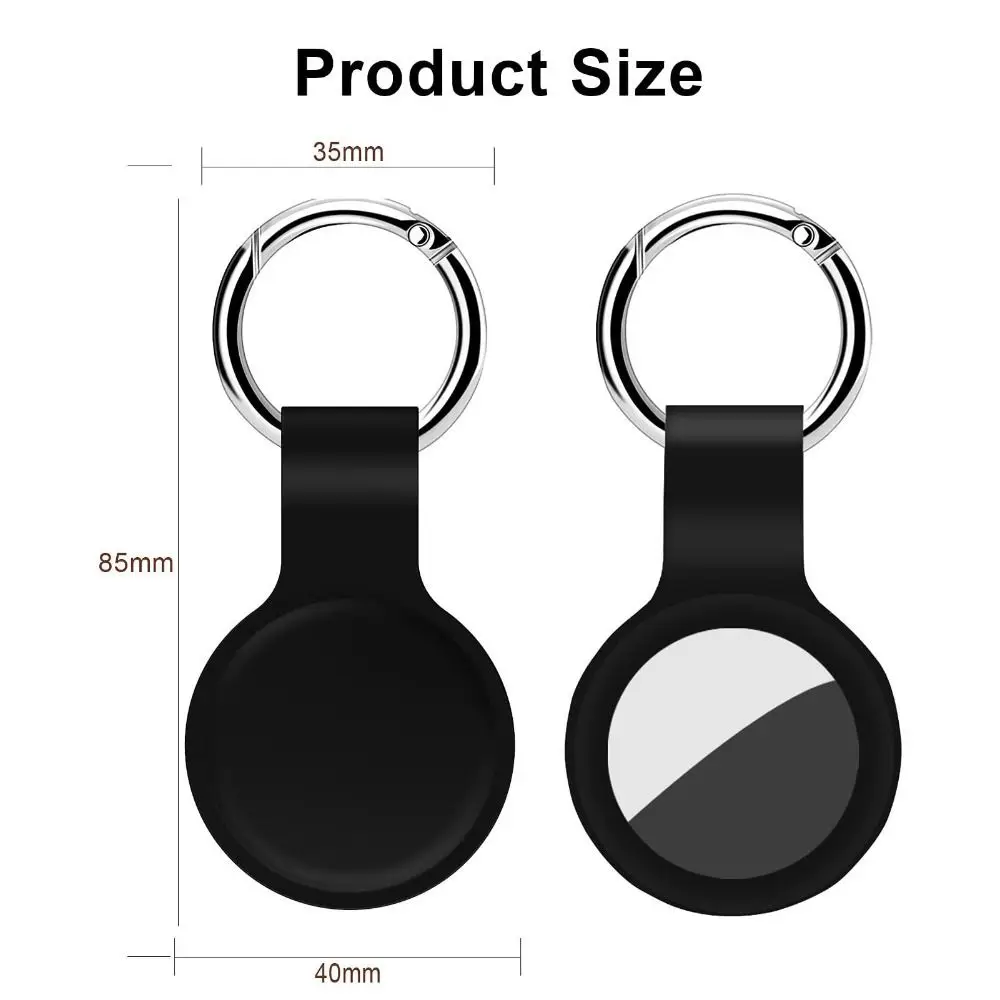 Capa protetora chaveiro para apple airtag, proteção total de silicone, dispositivo rastreador anti-perdido, à prova de choque, acessórios inteligentes