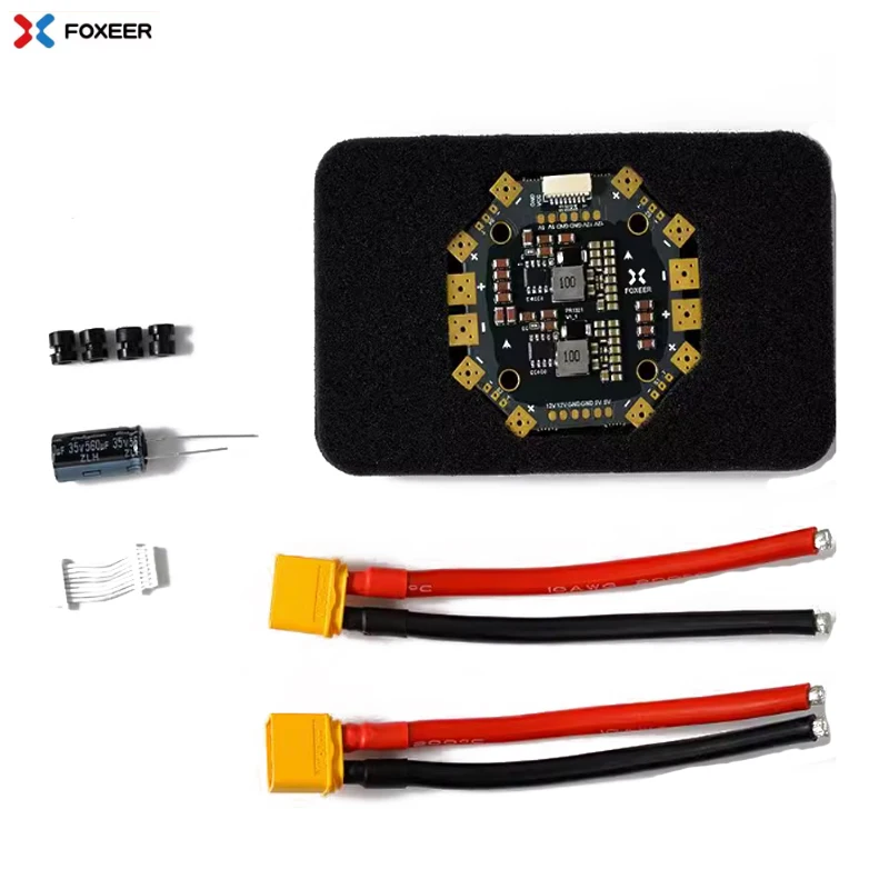 Foxeer PDB400 Extreme-400A 8S PDB Current Distribution Board | Aluminum Heat Sink | Dual Ground Planes