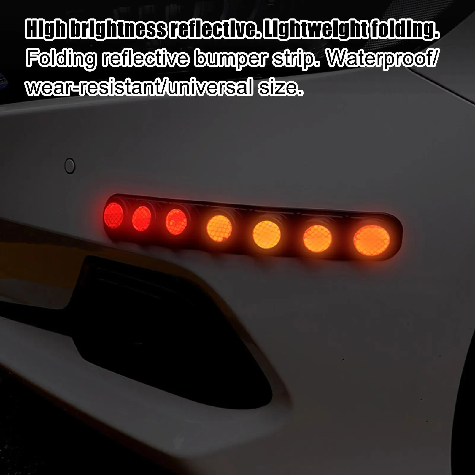 ملصق سيارة عاكس مكون من قطعتين ملحقات خارجية قابلة للطي تحذير السلامة ملصقات عاكسة لسيارة الدفع الرباعي والشاحنة والدراجات النارية