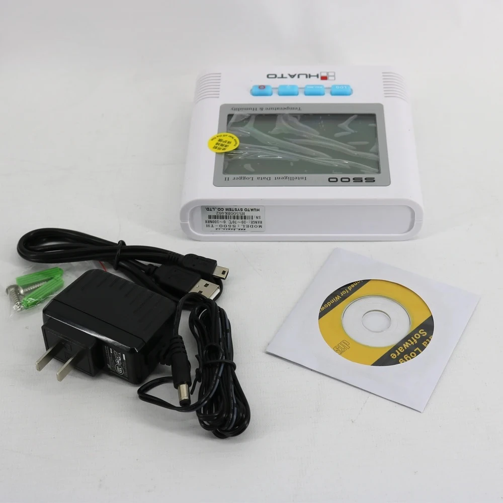 Huato S500-TH مسجل بيانات درجة حرارة الرطوبة مع وظيفة الطباعة في الوقت الحقيقي #3