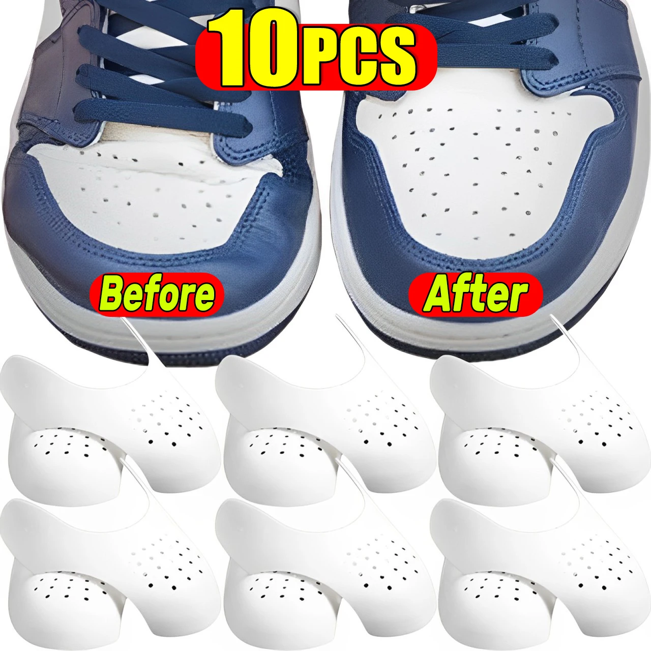 2/10pcs Protector Shoe Head Stretcher Sneaker Anti Crease Wrinkled Fold Shoe Support Toe Cap Sport Crease Protector Dropship