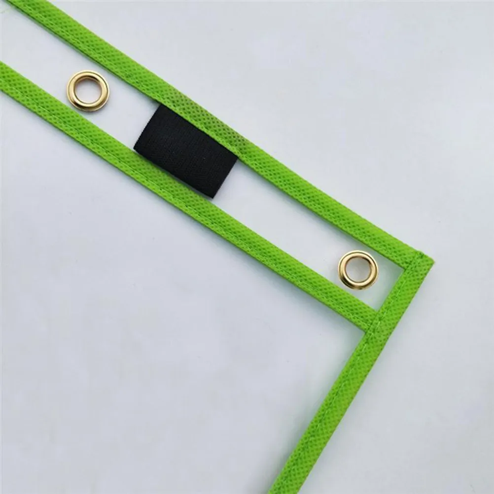 12Pcs Dry Erase File Pockets Clear PVC Waterproof Dirtproof Reusable for School Office with Marker Holder Metal Grommet