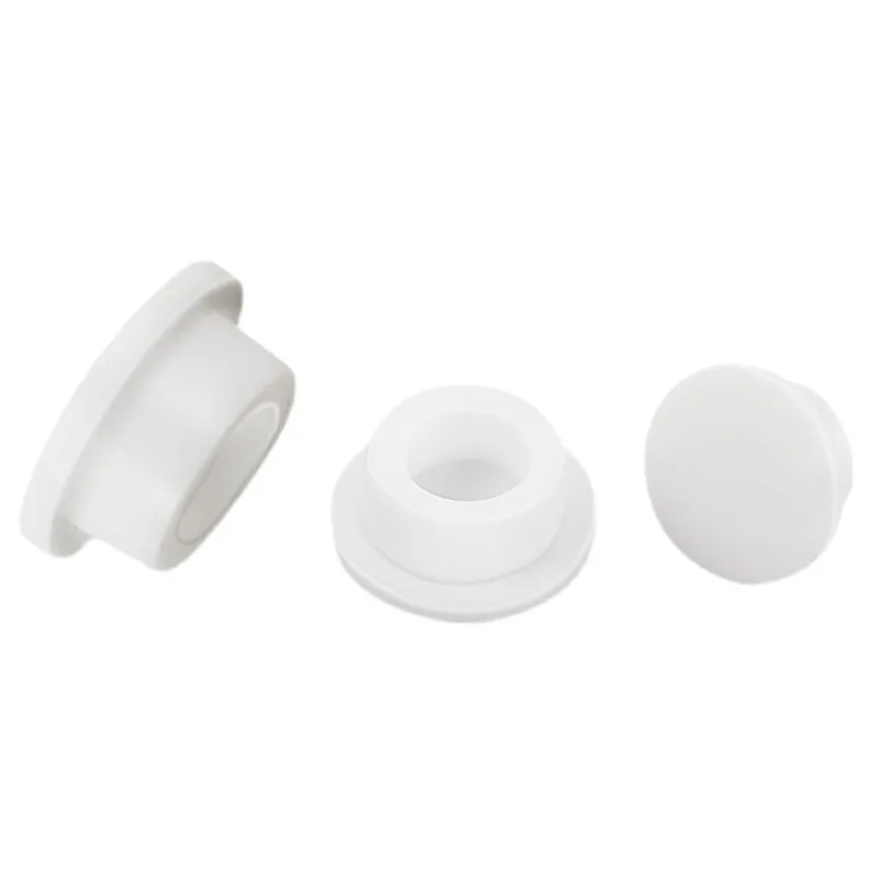 Tampas de furo de borracha de silicone branco 15-37.6mm t-tipo plug capa snap-on gaxeta blanking tampa de vedação de vedação de poeira à prova dwaterproof água