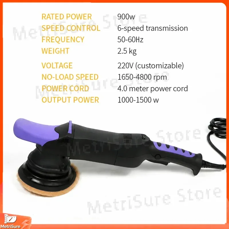 Car Polishing 5 Inch 6 Inch Dual Action Rotary Polisher for Auto Detailing Car Care Scratch Removal Waxing