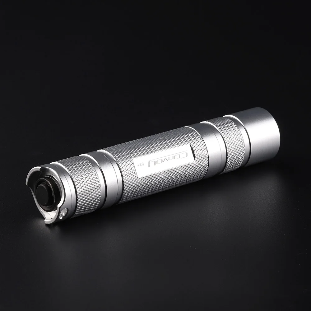 Convoy S2+ SST40 Flashlight Linterna Led 18650 High Power Flash Light 1800lm Camping Fishing Lamp Desert Tan Silver Torch