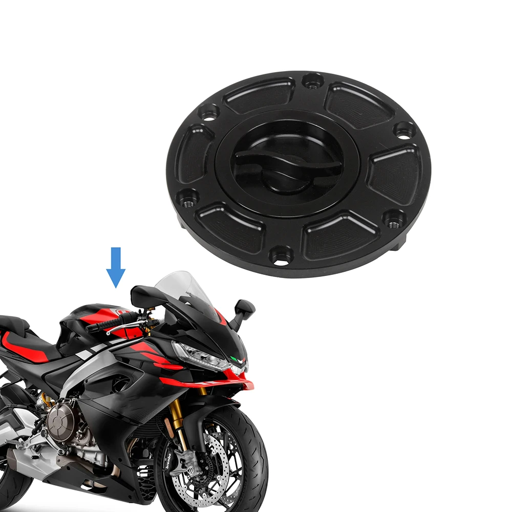 

For Aprilia RS660 RS 660 2020 2021 2022 2023 CNC Aluminum Fuel Gas Cap Tank Cap Cover Fast Turn Style Motorcycle Accessories