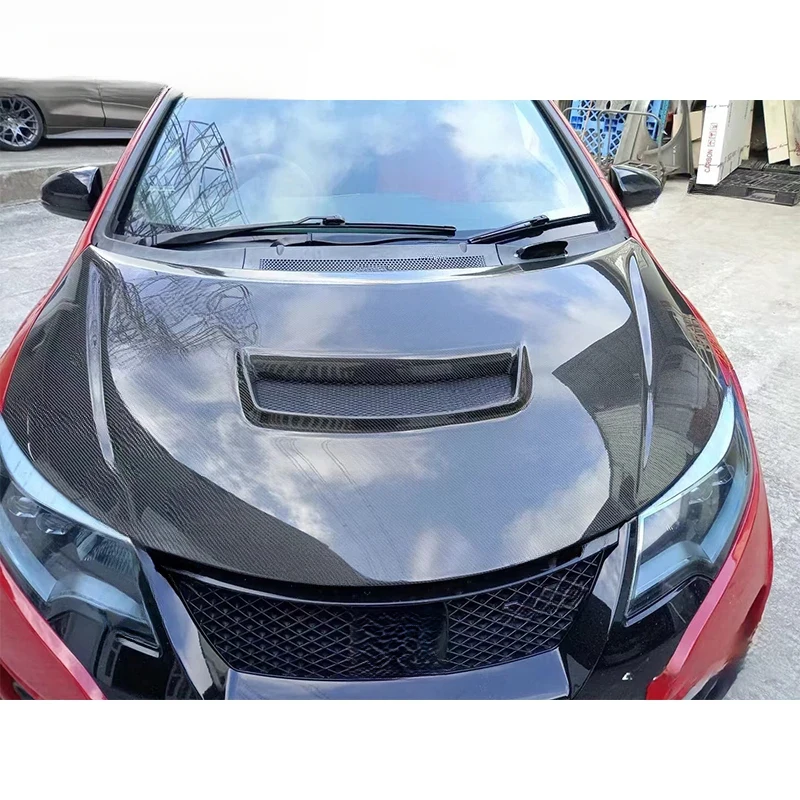 High Quality WCR Style Carbon Fiber Front Engine Hood Bonnet Fit Hond Civi Type R FK2 2015-2017