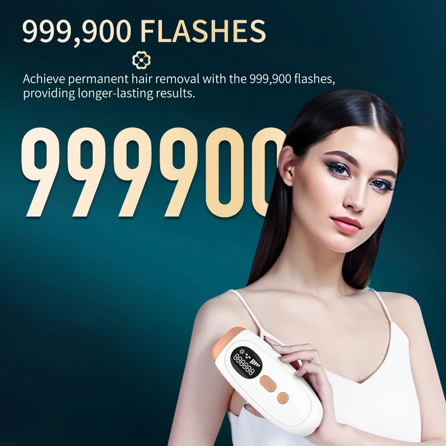 Vancostar 999900 Flashes IPL Hair Removal Bikini Trimmer Permanent Home Used Laser Epilator for Women Men Painless Hair Remover