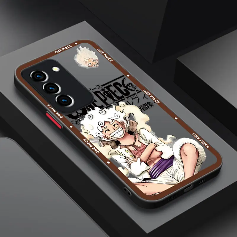 Anime Cartoon Luffy Frosted Translucent Phone Case For Samsung Galaxy A03 Core A02 A10 A12 A20 A21 A50 A70 S A01 A04E A05 A11