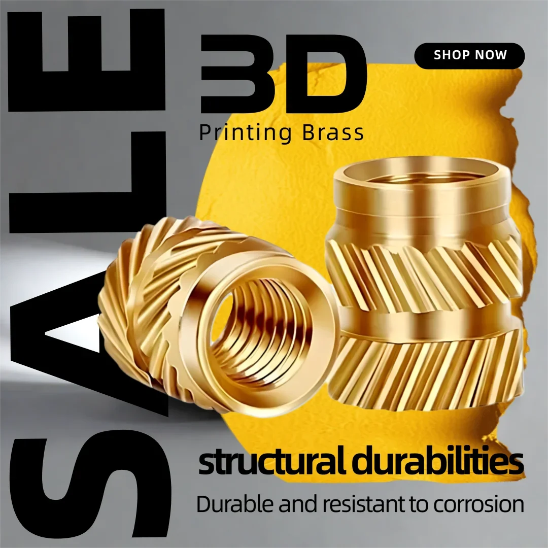 النحاس مخرش إدراج الجوز M1 M1.4 M1.6 M1.7 M2 M2.5 M3 M4 M5 M6 M8 تذوب الحرارة صب تضمين النحاس لحقن المعادن البلاستيكية #1