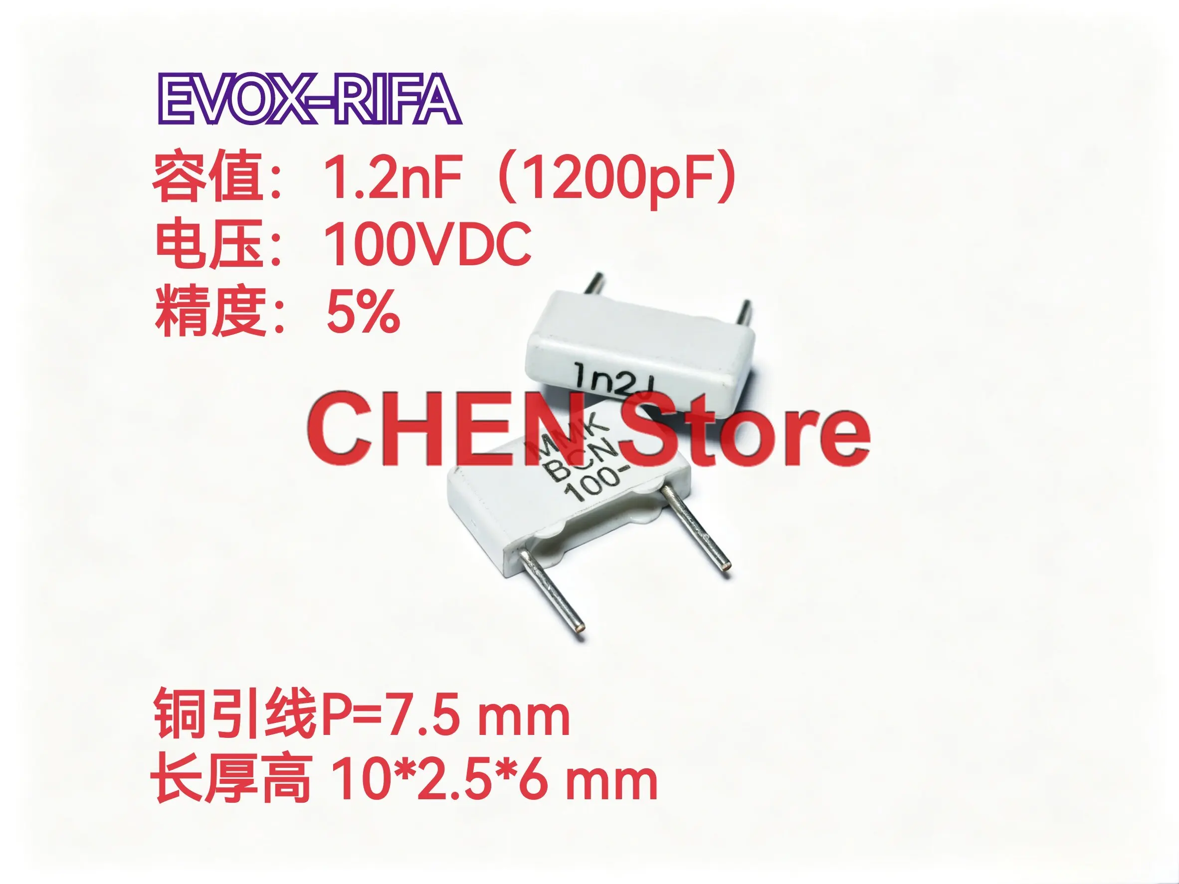 10PCS/lot original EVOX MMK 100V 1.2NF 2.2NF 3.3NF 4.7NF 10NF 100NF 220NF 470NF 1UF P7.5MM MMK7.5 Film Capacitor Free Shipping