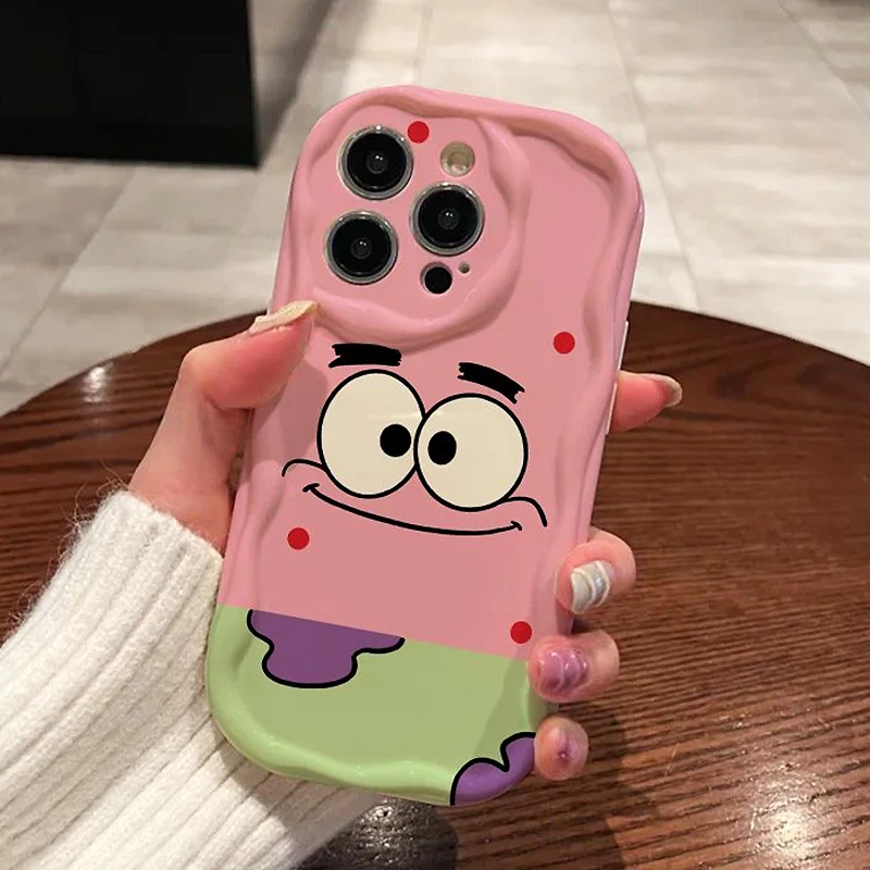 Custodia SpongeBobs Wave per Samsung Galaxy S25 S24 S23 S22 S21 Ultra Plus S20 FE A73 A72 A71 A56 A55 A54 5G A52 A52S A51 4G Cover