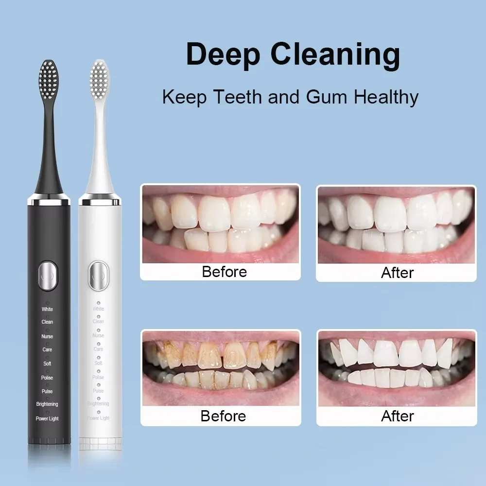 Electric Toothbrush For Teeth Brushes Vibration Dental Tooth Cleaner USB Rechargeable Sonic Electric Toothbrush Tooth Brush image 2