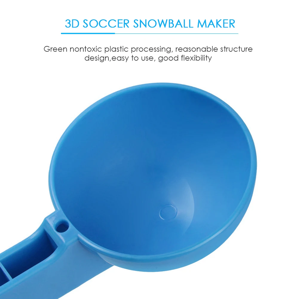3D Round Shaped Snowball Clip Children Outdoor Plastic Winter Snow Sand Mold Tool for Snowball Fight Outdoor Fun Sports