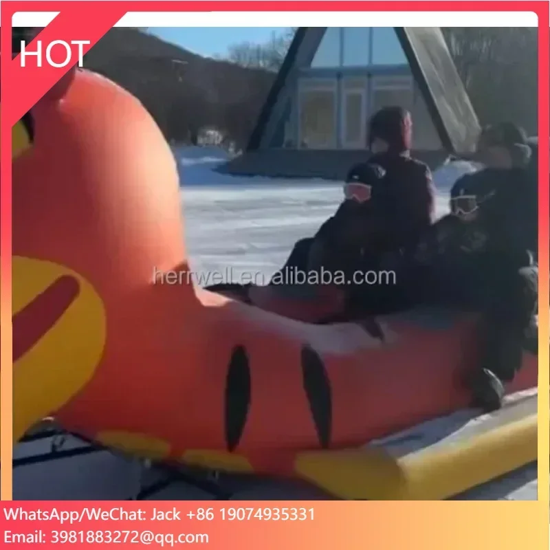 

Commercial Customized Winter Sports PVC Towable Inflatable Snow Tube Winter Ski Sledge Toy Motorboat Pvc Inflatable Snow Sled