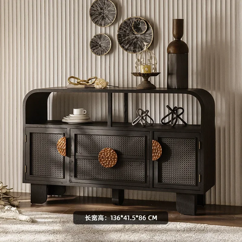 Średniowieczna szafka z litego drewna na werandę, przedpokój w pensjonacie, szafka boczna do jadalni, mała szafka do przechowywania w mieszkaniu.