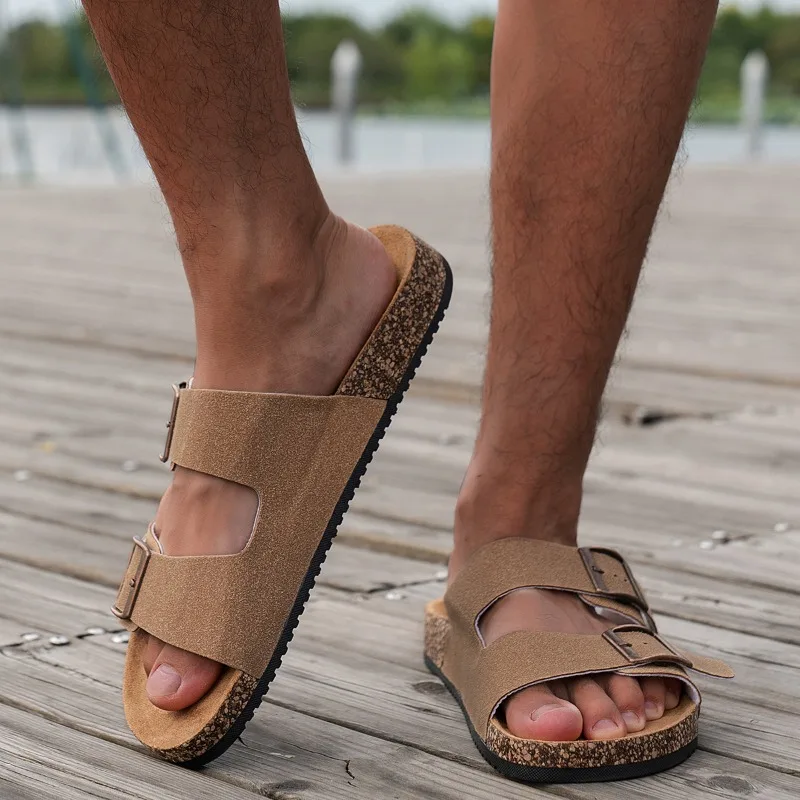 

Mens Slippers Man Sandals Home Outdoor Waterproof Non Slip Slip on Fashionable Versatile Slippers Women Slippers Men Women Shoes