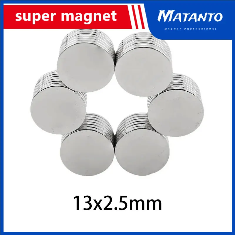 

10~200PCS 13x2.5mm Super Strong Magnets 13mm x 2.5mm NdFeB Neodymium Thin Small Disc Magnet Permanent N35 13*2.5mm