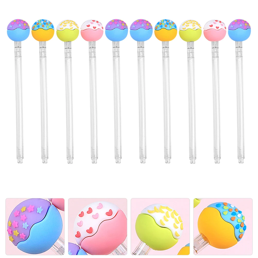

10 Pcs Interchangeable Core Neutral Pen Signature Plastic Writing Pens for s Office