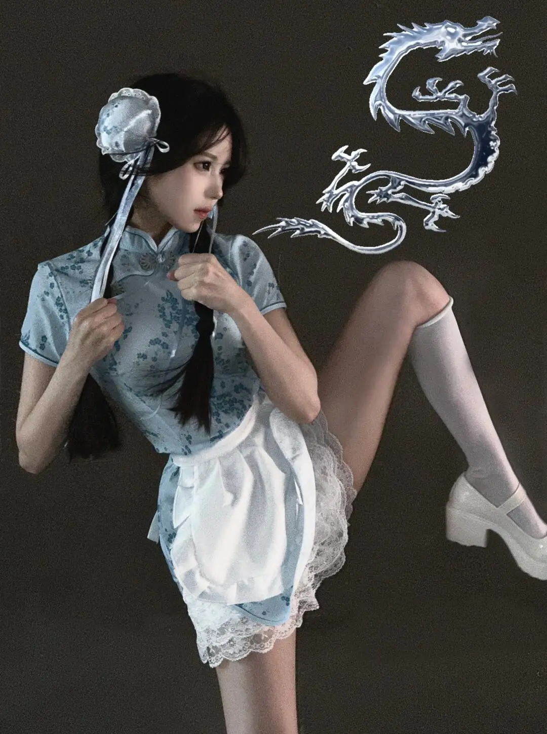 New Chinese Sle  Dr loween Cisas Cosplay orm Soft Girl Maid Skirt ort  Daily Wear