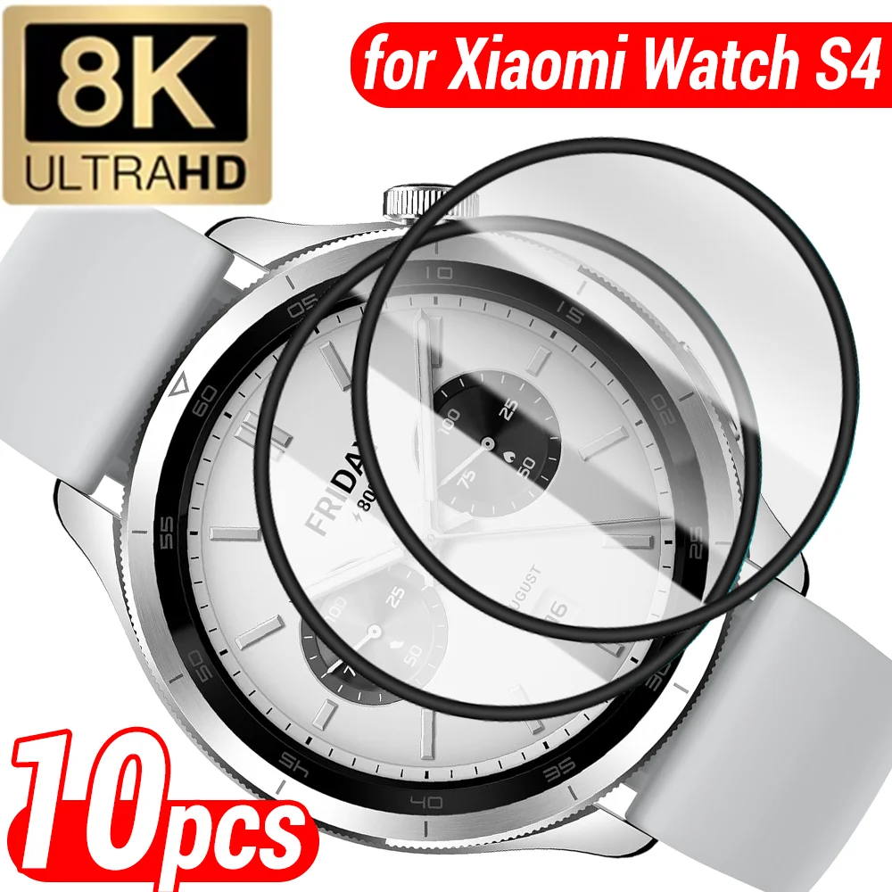 

10-1 шт. для Mi Watch S4 HD Защитная пленка для экрана Xiaomi Watch S4 Полное покрытие Мягкая защитная пленка из ПММА Изогнутая защита Не стекло