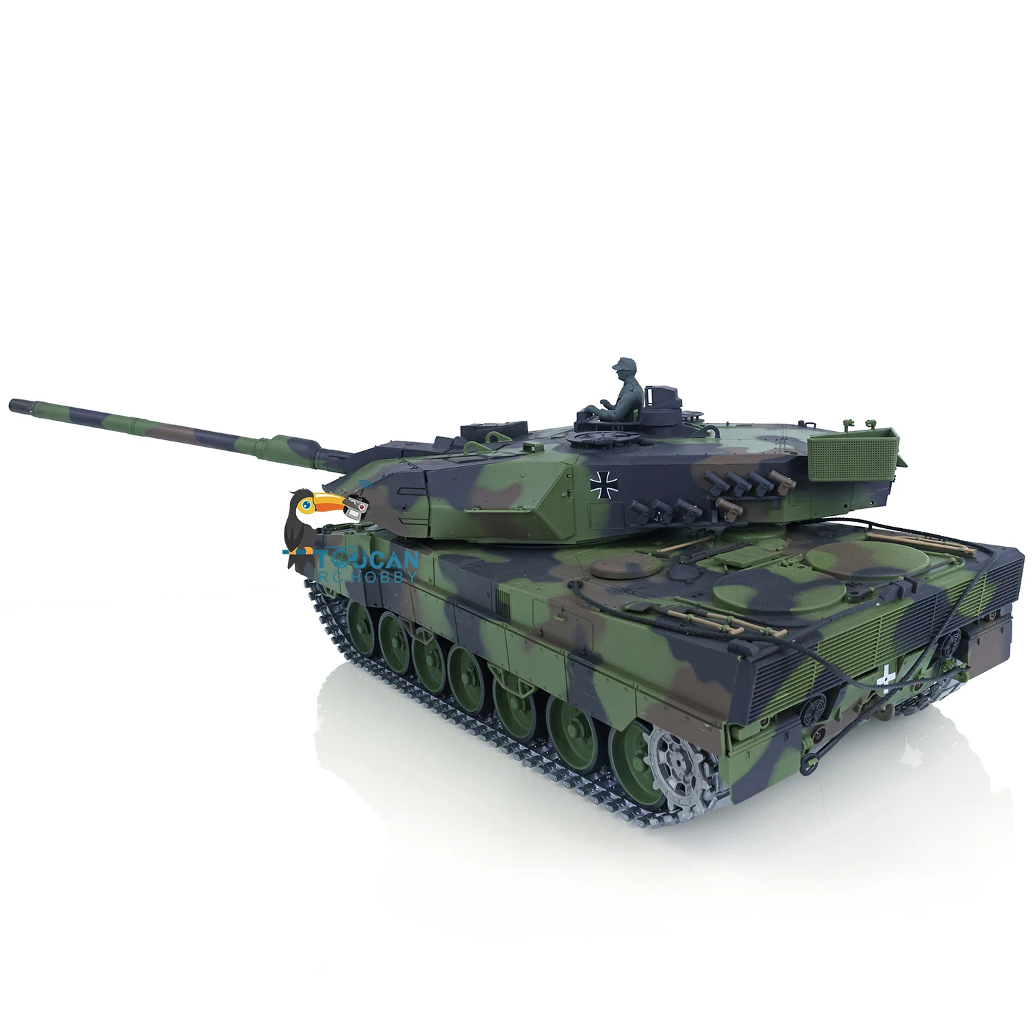 Henglong Scala 1/16 7.0 Carro armato RC tedesco Leopard2A6 RTR in metallo aggiornato 3889 Preferito da collezione di qualità premium TH17579-SMT7