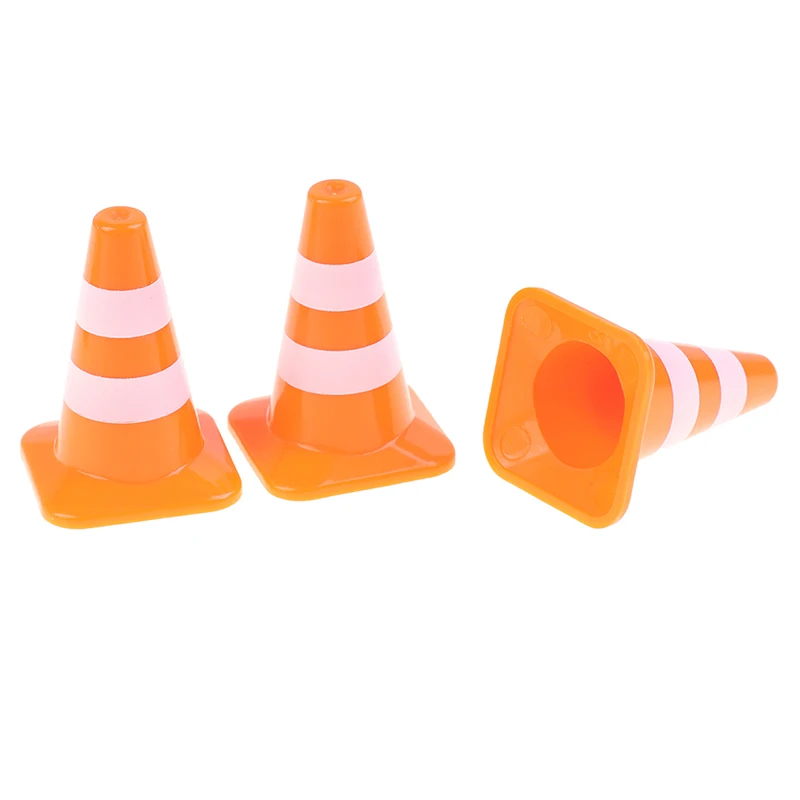 7pcs Mini Traffic Signs Roadblock Toy for Kids Construction Car Theme Party Traffic Cone Sport Training