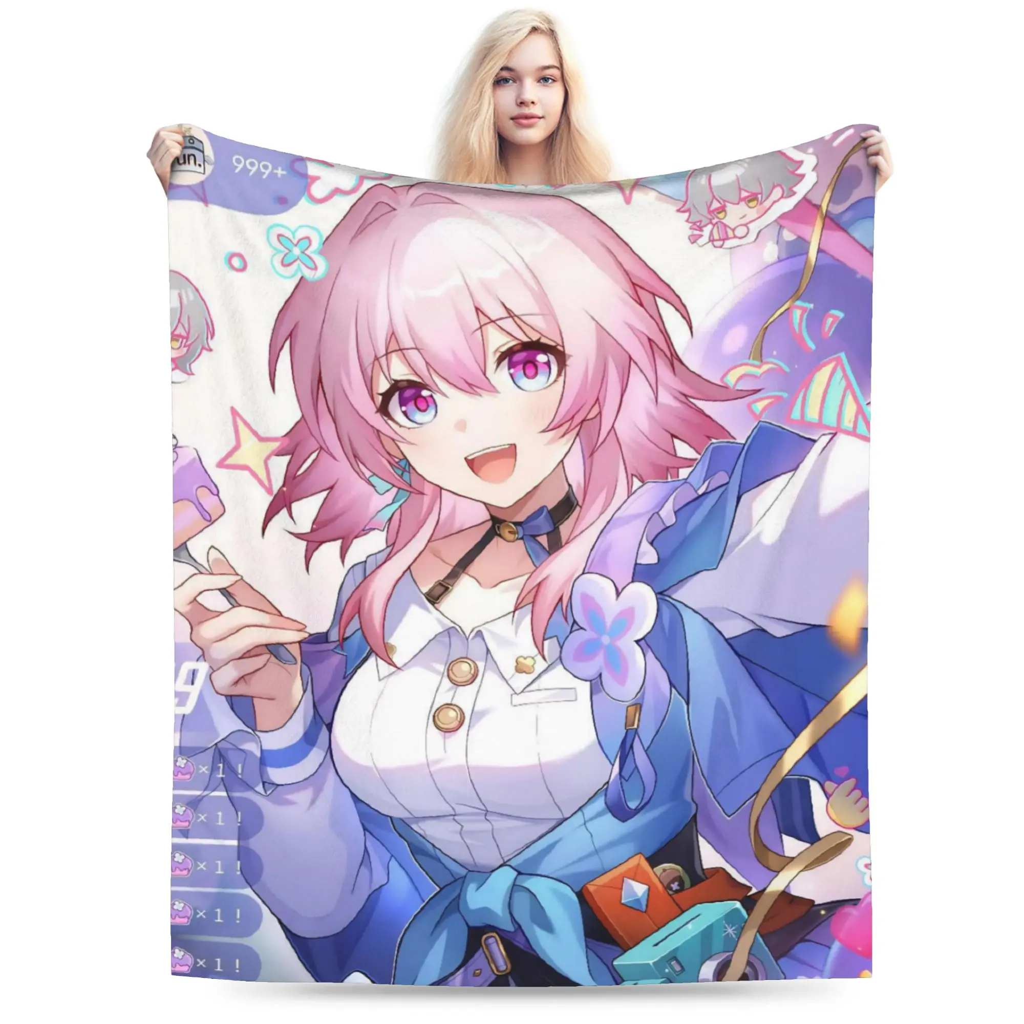 Super Soft Honkai Star Rail Throw Blanket Premium Fleece Flannel Lightweight  Bed Blanket Cozy Plush Blankets All Season Use