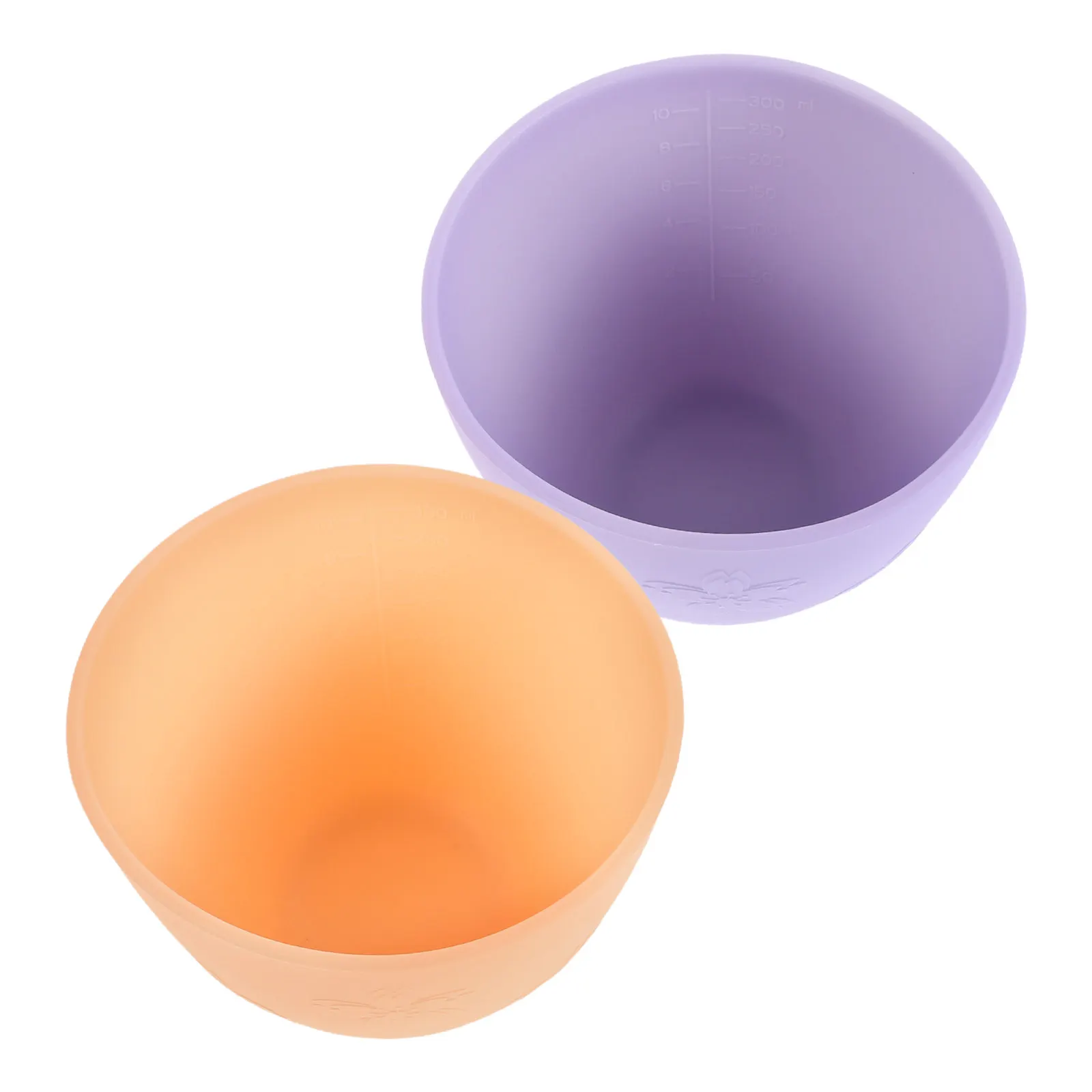 2Pcs Silicone Face Mask Mixing Bowl Cherry Blossom Pattern Soft Flexible Reusable Bowl for DIY Skincare Mask Home Spa Beauty