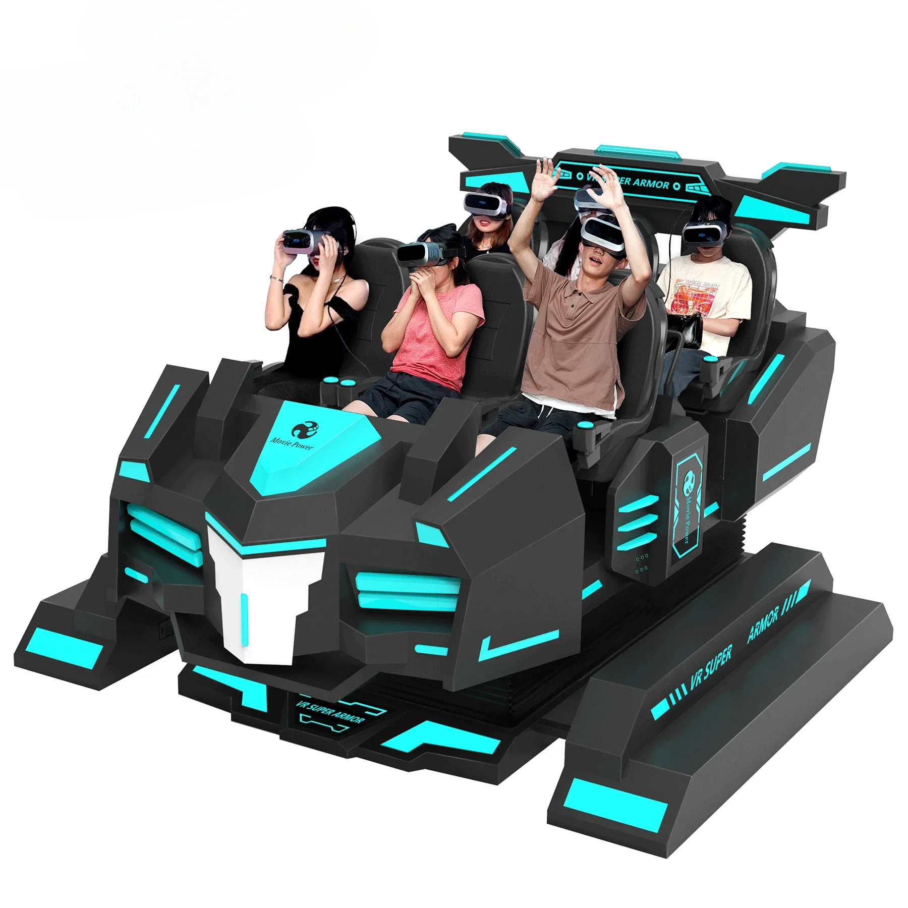 Vr Simulator Machine Motion Cinema Equipment System Virtual Reality Simulation 6 Vr Seats 5D 9D Vr Cinema