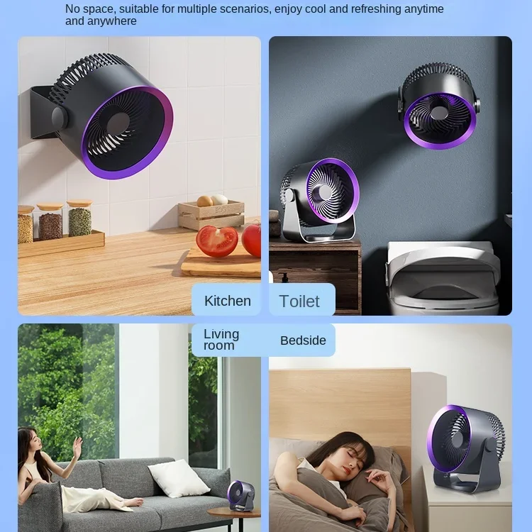 Ventilador eléctrico de 4000mah, ventilador circulador de aire portátil inalámbrico para escritorio, pared, techo, enfriador de aire, ventilador inalámbrico silencioso