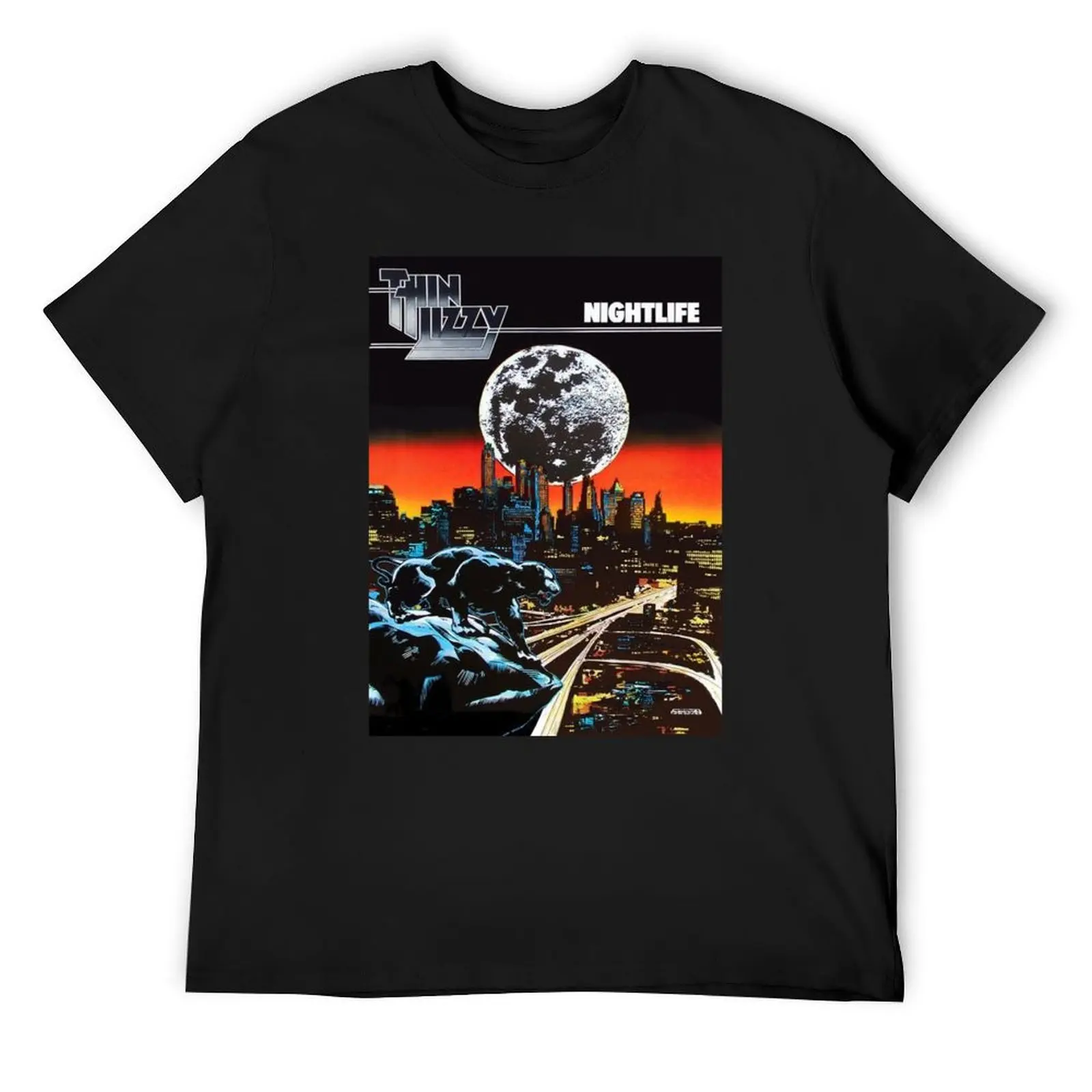 

Nightlife T-Shirt oversized graphic tee summer top croswit shirt man fruit of the loom mens t shirts
