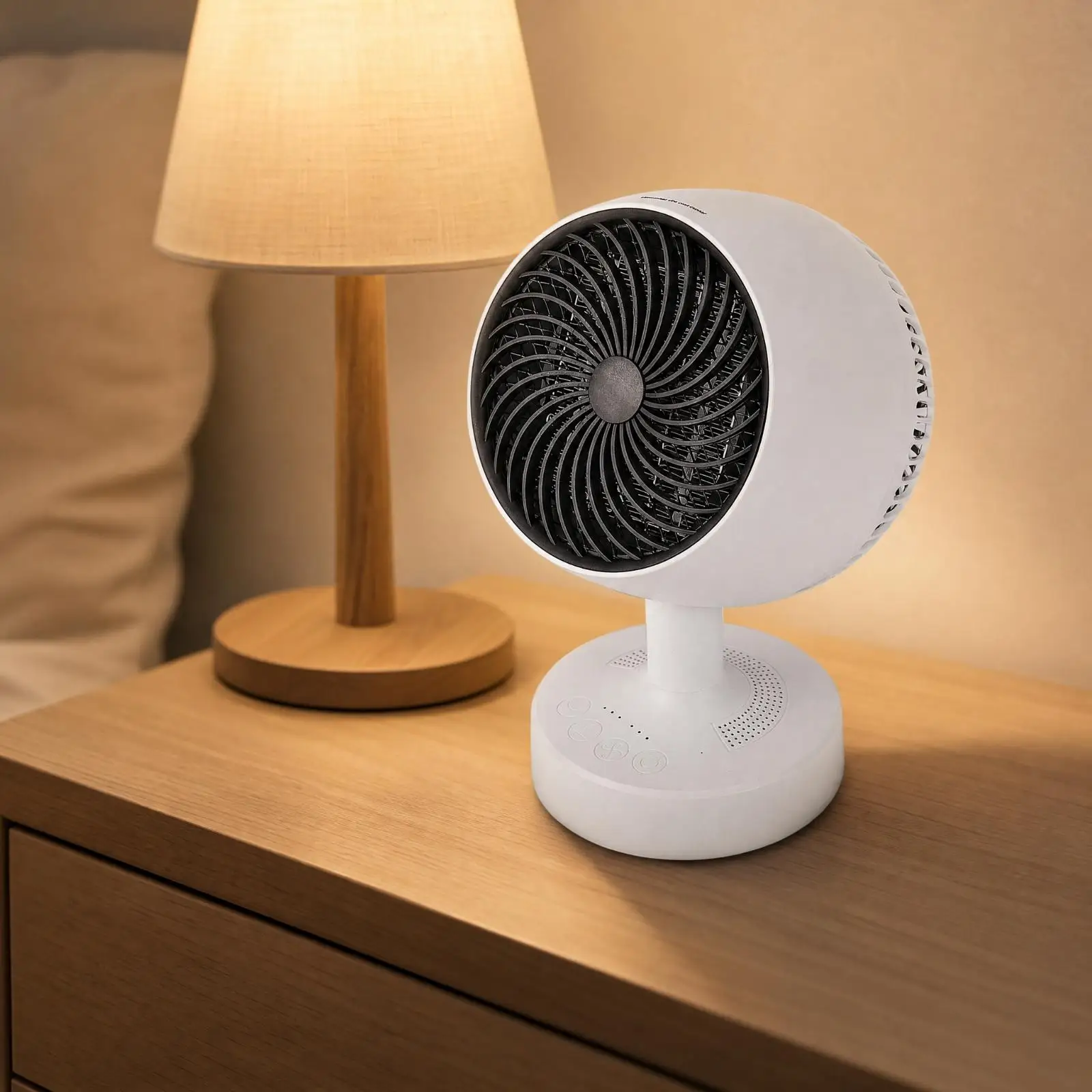 Desktop Fan Heater 2 Power Settings Compact Desktop Heater with Stable Base 1200W Portable for Desk, Office