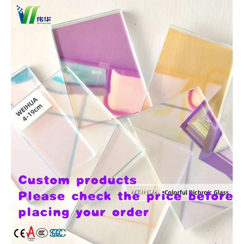 custom.Decorative Magic Colorful Tinted Dichroic Sheets Stained Glass Panels Solid Hollow Industrial Gym Hotel Curtain