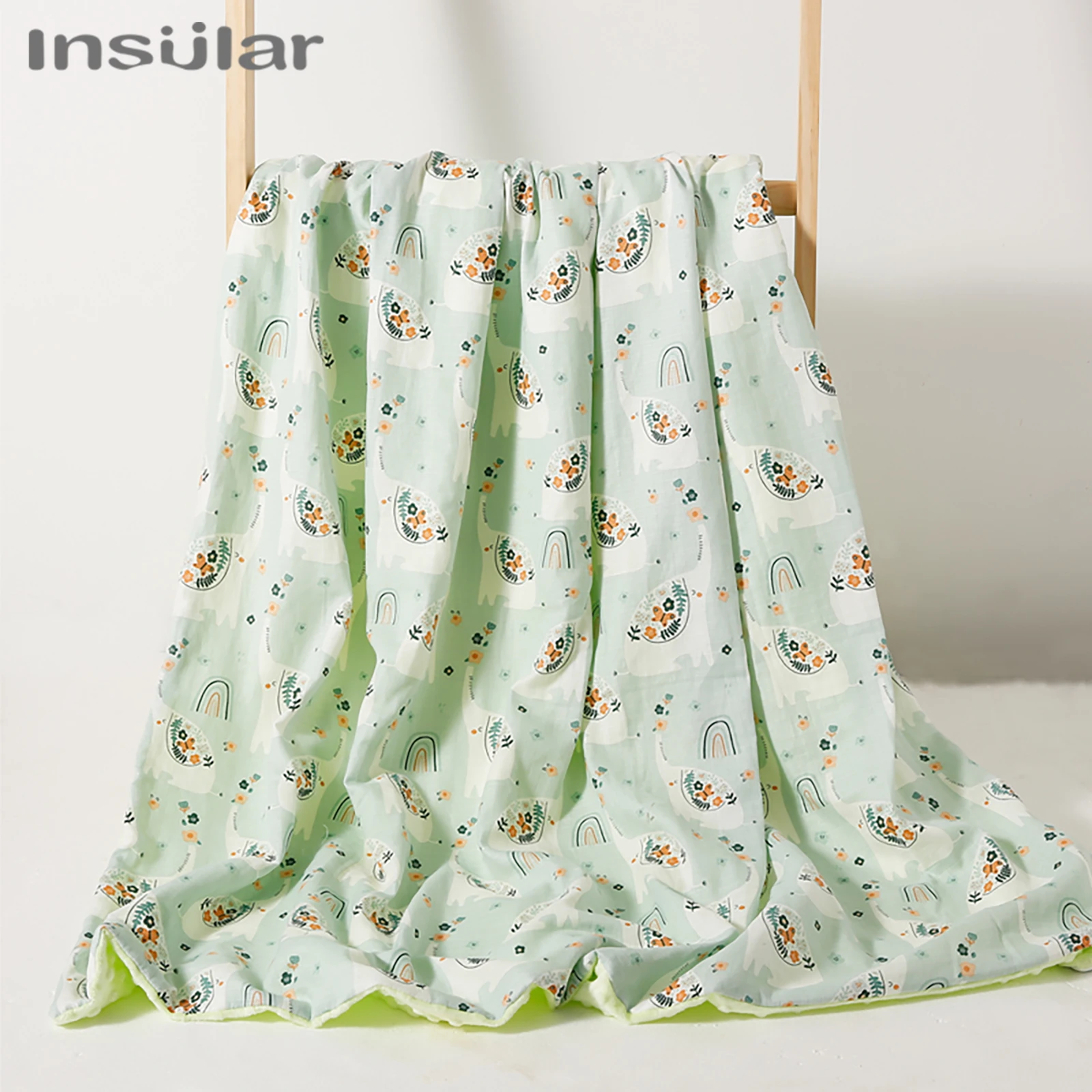 Muslin Flannel Baby Blanket Newborn Baby Swaddle Wrap Soft Baby Bedding Crib Receiving Blanket Manta Bebes Minky Blanket 2 Sizes